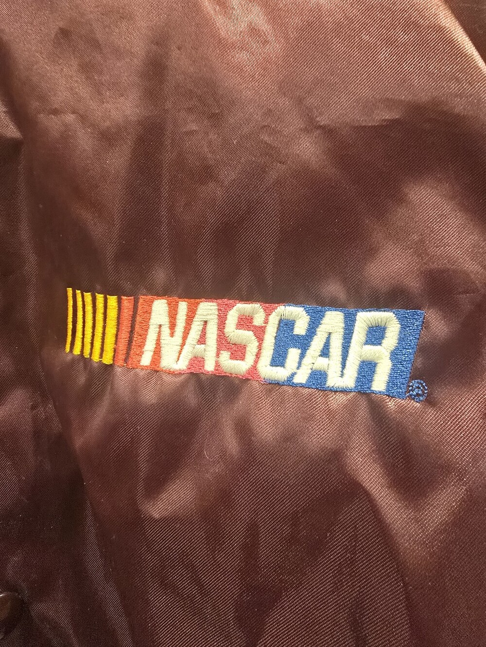 Hartwell Vintage 90's NASCAR Varsity Bomber Jacket Mens Sz Small Burgundy USA - Picture 3 of 9